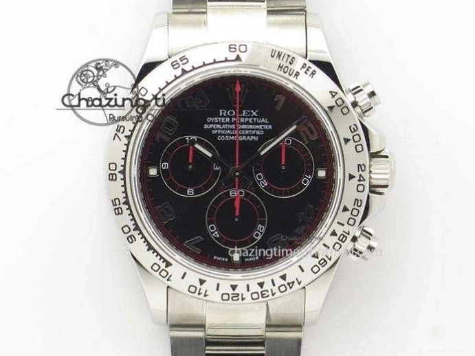 0401 Minimalist DAYTONA 116518 APSF 1:1 BEST EDITION WHITE DIAL ON OYSTERFLEX RUBBER STRAP SH 1781